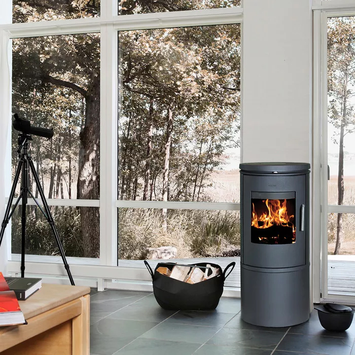 Cast Iron Stove Morso 6143 with wood storage box. Photo 7