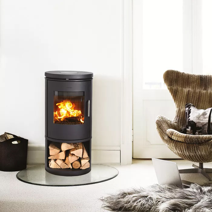 Cast Iron Stove Morso 6143 with wood storage box. Photo 8