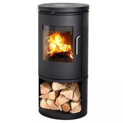 Cast Iron Stove Morso 6143 with wood storage box. Photo 4