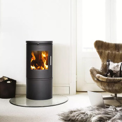 Cast Iron Stove Morso 6143 with wood storage box. Photo 5