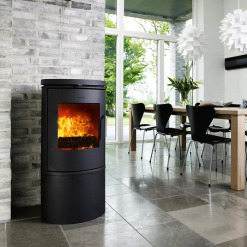 Cast Iron Stove Morso 6143 with wood storage box. Photo 6