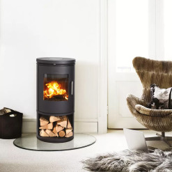 Cast Iron Stove Morso 6143 with wood storage box. Photo 8