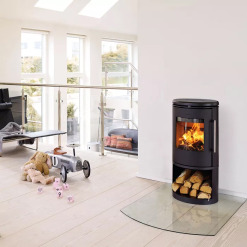 Cast Iron Stove Morso 6843 with wood storage box. Photo 3