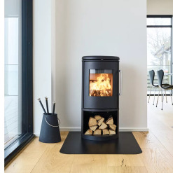 Cast Iron Stove Morso 6843 with wood storage box. Photo 4