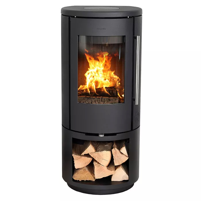 Cast Iron Stove Morso 7343 with wood storage box. Photo 2