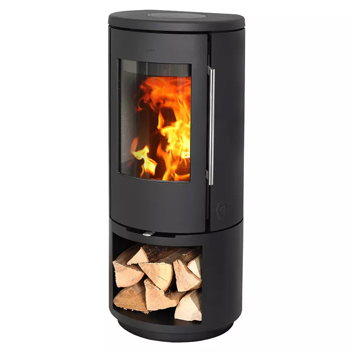 Cast Iron Stove Morso 7343 with wood storage box