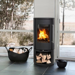 Cast Iron Stove Morso 7343 with wood storage box. Photo 3