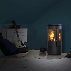 Cast Iron Three Sided Stove Morso 7440 on Base. Photo 2