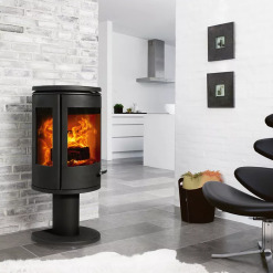 Cast Iron Three Sided Stove Morso 7948 on leg. Photo 2