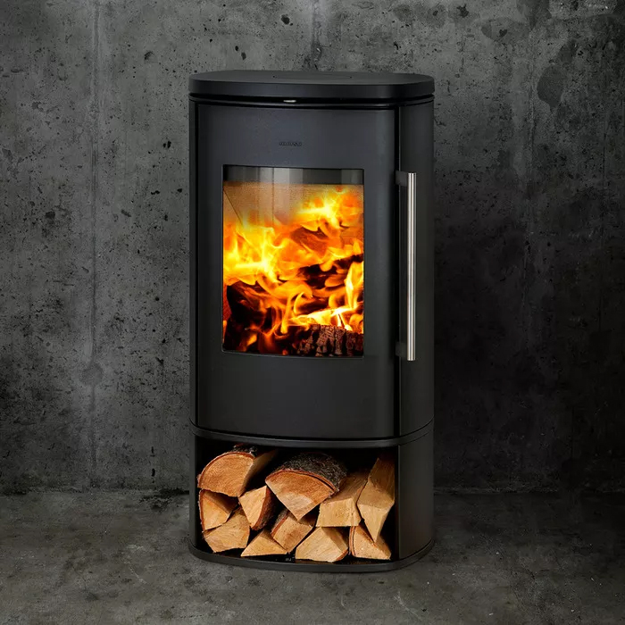 Cast iron stove Morso 8843 with wood storage box. Photo 3