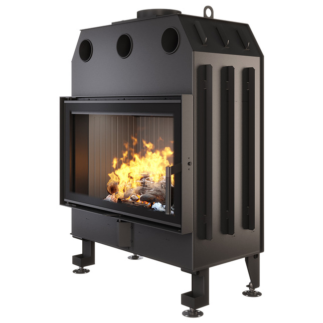 Fireplace insert SAVEN Energy 80x50 Black (17,0 kW) ECO. Photo 2