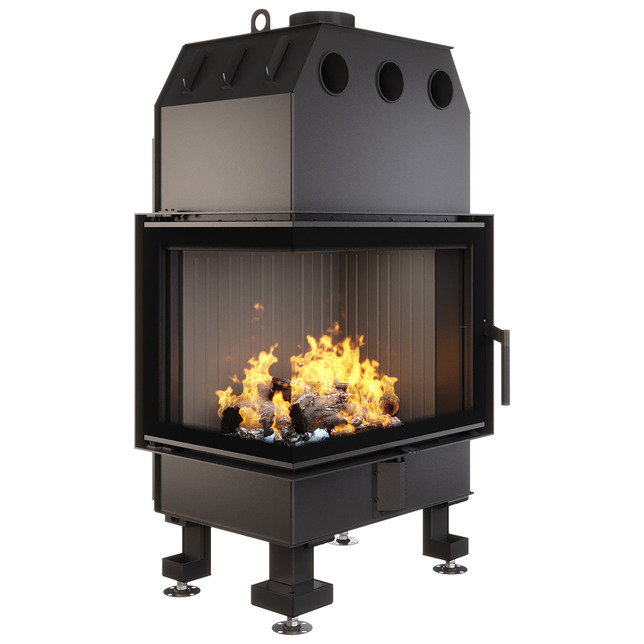 Fireplace insert SAVEN Energy 65x50x47L Black (14,5 kW) ECO