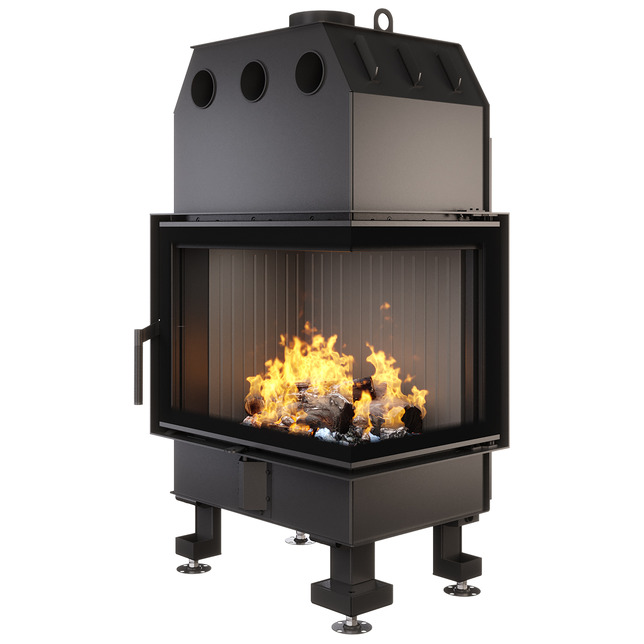 Fireplace insert SAVEN Energy 65x50x47R Black (14,5 kW) ECO