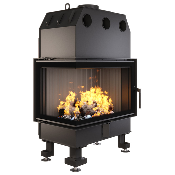 Fireplace insert SAVEN Energy 75x50x47L Black (15,1 kW) ECO