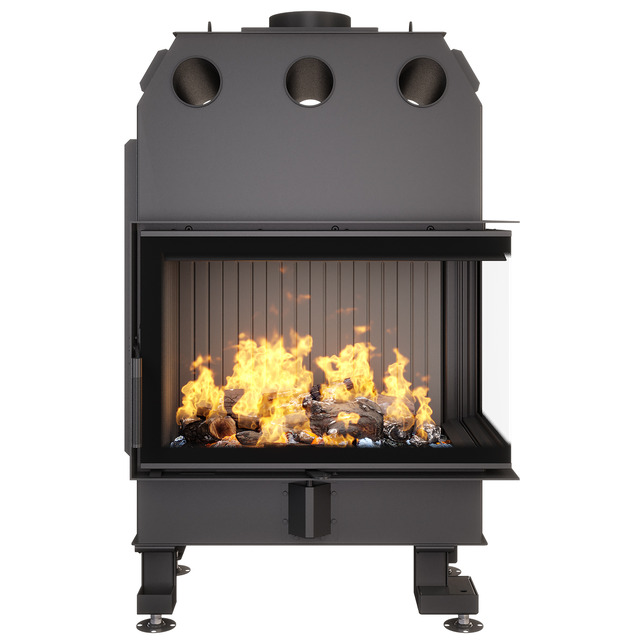 Fireplace insert SAVEN Energy 75x50x47R Black (15,1 kW) ECO. Photo 2