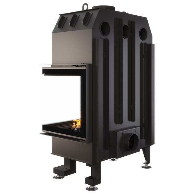 Fireplace insert SAVEN Energy 75x50x47R Black (15,1 kW) ECO. Photo 6