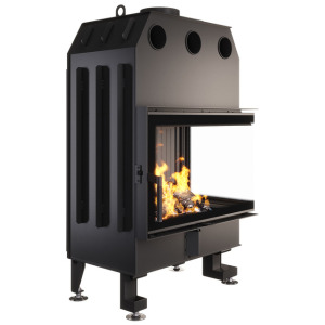 Fireplace insert SAVEN Energy 75x50x47R Black (15,1 kW) ECO. Photo 4