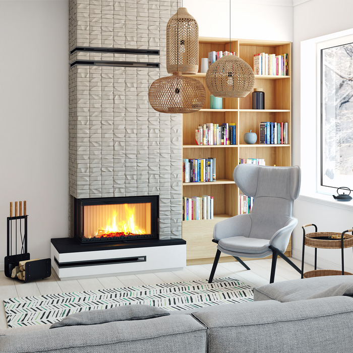 Fireplace insert SAVEN Energy 85x50x47R (17,0 kW) ECO. Photo 2