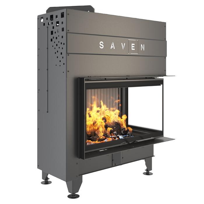 Fireplace insert SAVEN Energy Up 85x50x47R Black (17,0 kW) ECO. Photo 4