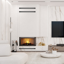 Fireplace insert SAVEN Energy Up 85x50x47R Black (17,0 kW) ECO. Photo 12