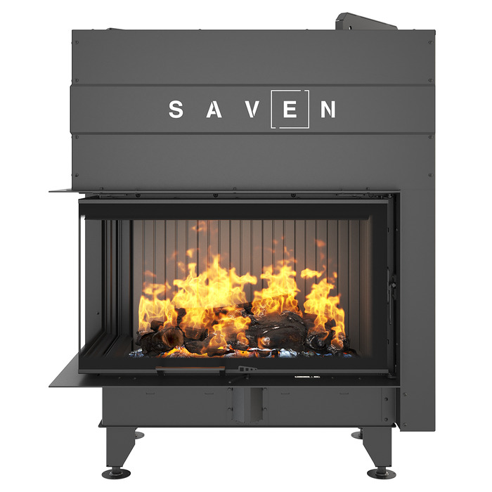 Fireplace insert SAVEN Energy Up 85x50x47L Black (17,0 kW) ECO. Photo 3