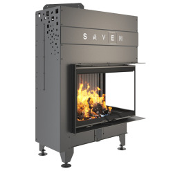 Fireplace insert SAVEN Energy Up 75x50x47R Black (15,1 kW) ECO. Photo 3