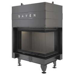 Fireplace insert SAVEN Energy Up 75x50x47R Black (15,1 kW) ECO. Photo 5