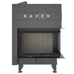 Fireplace insert SAVEN Energy Up 75x50x47R Black (15,1 kW) ECO. Photo 6