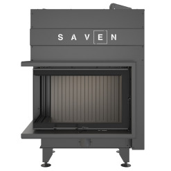 Fireplace insert SAVEN Energy Up 75x50x47L Black (15,1 kW) ECO. Photo 4