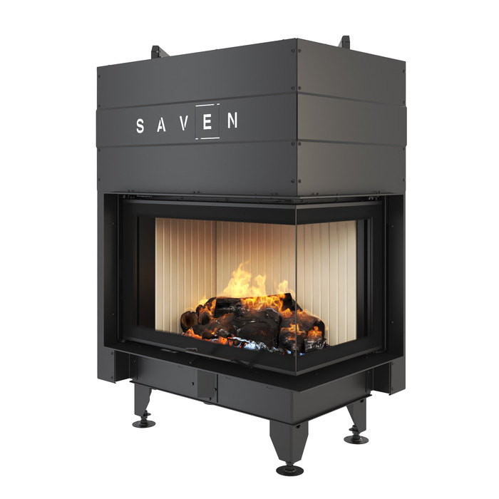 Fireplace insert SAVEN Energy Up 75x50x47R (15,1 kW) ECO. Photo 3D