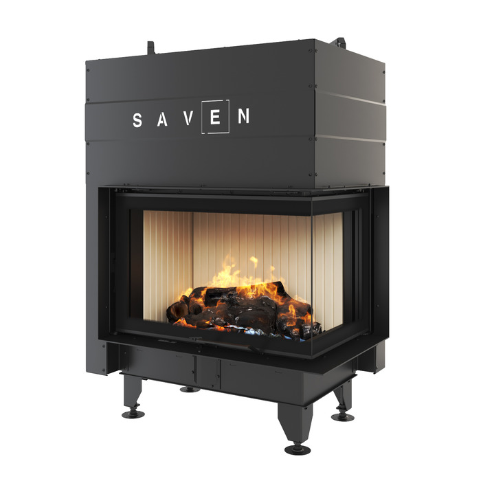 Fireplace insert SAVEN Energy Up 75x50x47R (15,1 kW) ECO. Photo 3D
