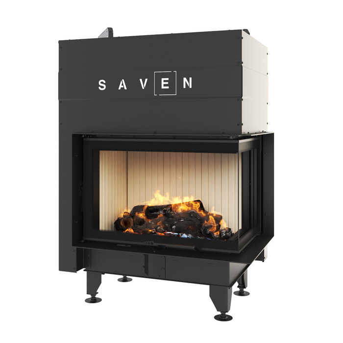 Fireplace insert SAVEN Energy Up 75x50x47R (15,1 kW) ECO. Photo 3D