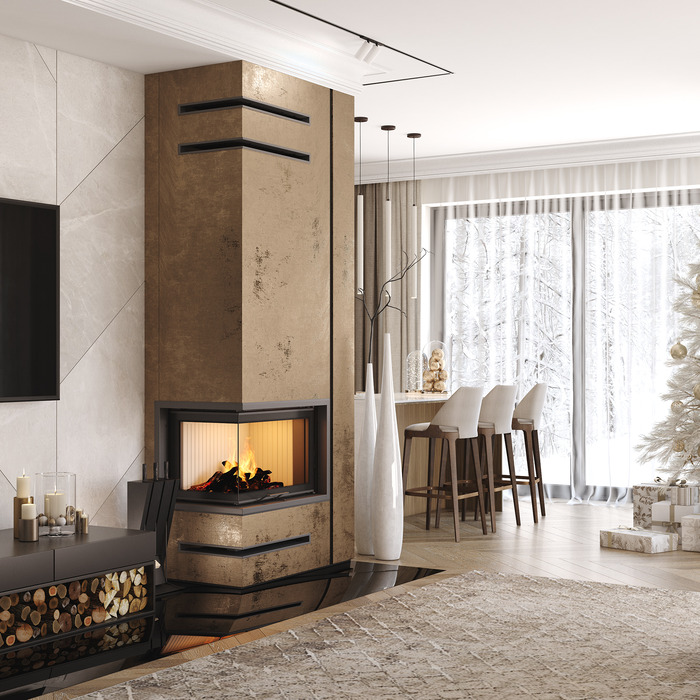 Fireplace insert SAVEN Energy Up 75x50x47L (15,1 kW) ECO. Photo 3