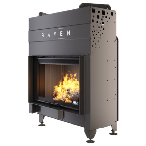 Fireplace insert SAVEN Energy Up 80x50 Black (17,0 kW) ECO. Photo 4