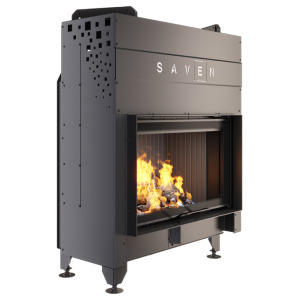 Fireplace insert SAVEN Energy Up 80x50 Black (17,0 kW) ECO. Photo 3