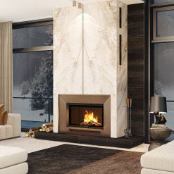 Fireplace insert SAVEN Energy Up 80x50 Black (17,0 kW) ECO. Photo 2