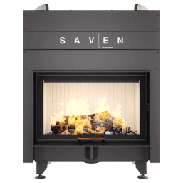 Fireplace insert SAVEN Energy Up 80x50 Black (17,0 kW) ECO. Photo 8