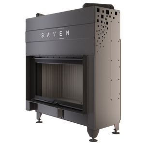 Fireplace insert SAVEN Energy Up 90x50 Black (19,0 kW) ECO. Photo 5