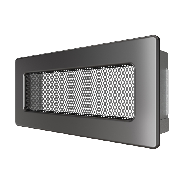 Fireplace ventilation grille SAVEN 11x24 graphite. Photo 2