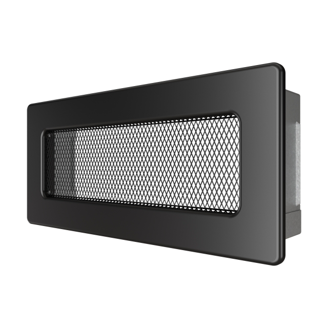 Fireplace ventilation grille SAVEN 11x24 black. Photo 2