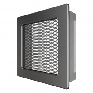 Fireplace ventilation grille SAVEN 17x17 graphite. Photo 2