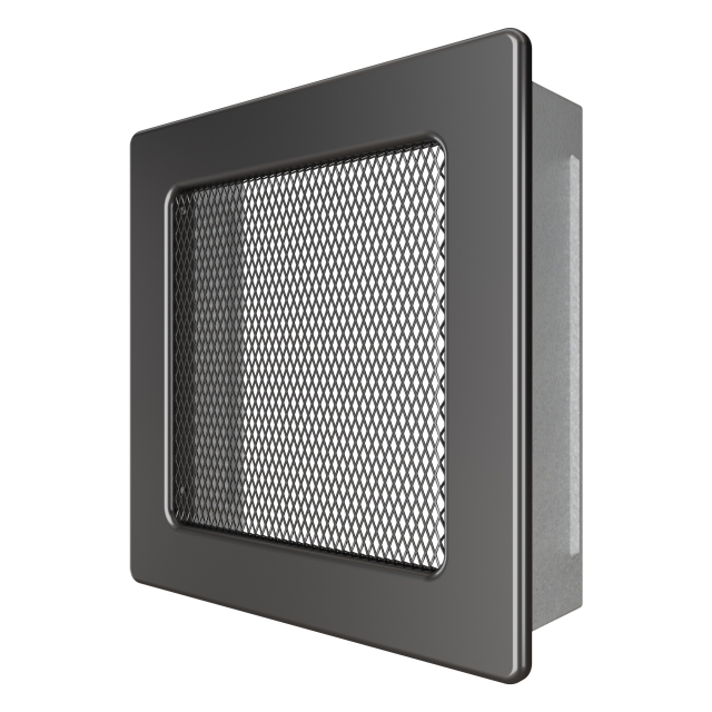 Fireplace ventilation grille SAVEN 17x17 graphite. Photo 2