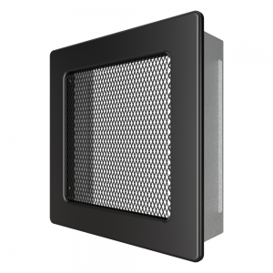 Fireplace ventilation grille SAVEN 17x17 black. Photo 2