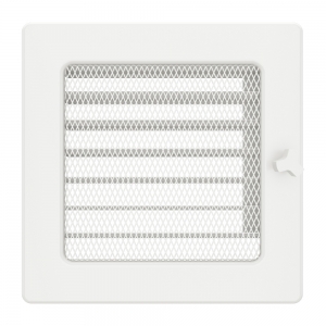 Fireplace ventilation grille SAVEN 17x17 white with blinds