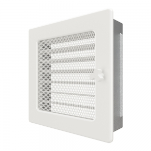 Fireplace ventilation grille SAVEN 17x17 white with blinds. Photo 2