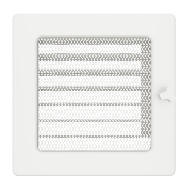 Fireplace ventilation grille SAVEN 17x17 white with blinds