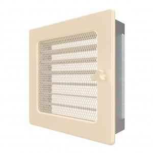 Fireplace ventilation grille SAVEN 17x17 cream with blinds. Photo 2