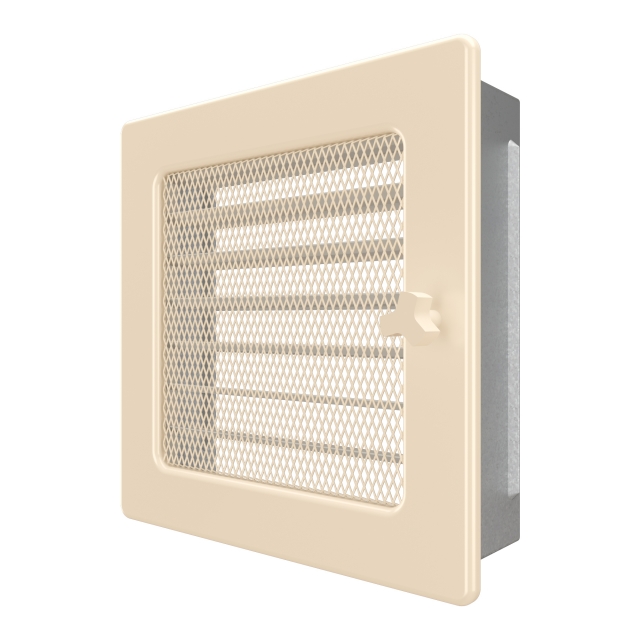 Fireplace ventilation grille SAVEN 17x17 cream with blinds. Photo 2