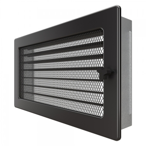 Fireplace ventilation grille SAVEN 17x30 graphite with blinds. Photo 2