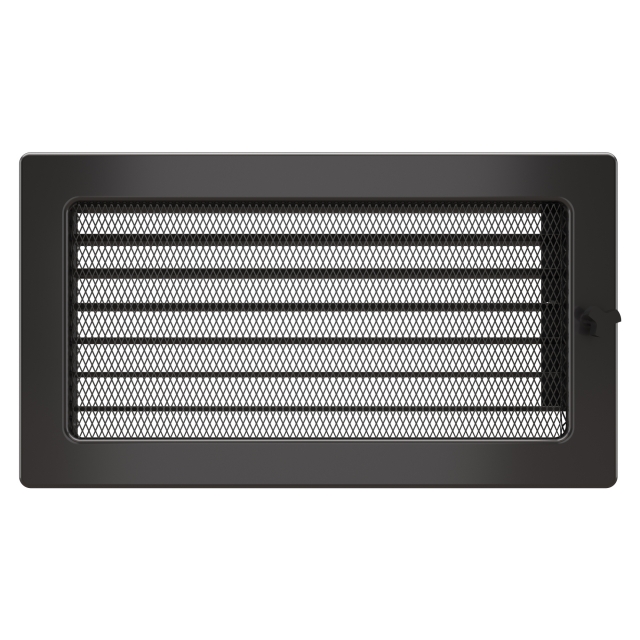 Fireplace ventilation grille SAVEN 17x30 graphite with blinds
